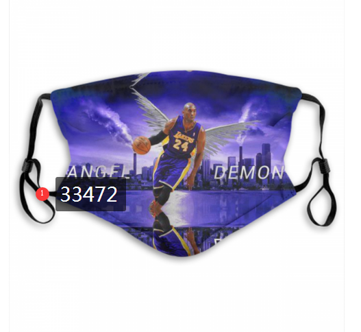 2021 NBA Los Angeles Lakers #24 kobe bryant 33472 Dust mask with filter